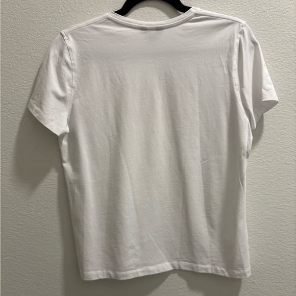 Saint + Sofia White Tee with Boogie Nights text, size USA 4 - Picture 4 of 5